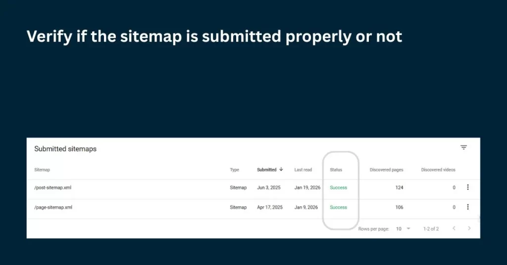 step 5 to add sitemap url in google search console
