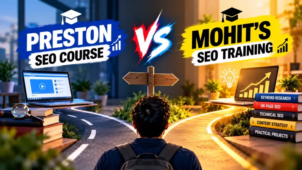 Mohit’s SEO Training vs Preston SEO: Which One to Choose to Learn SEO